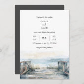 Minimale rustieke zee balkon Uitzicht strand bruil Kaart (Voorkant / Achterkant)