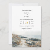 Minimale rustieke zeekant rotsachtige kust strand  kaart (Voorkant)