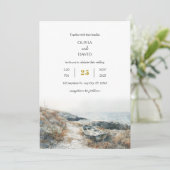 Minimale rustieke zeekant rotsachtige kust strand  kaart (Staand voorkant)