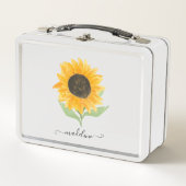 Minimale Rustieke Zonnebloem Gepersonaliseerde Naa (Voorkant)