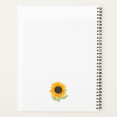 Minimale Rustieke Zonnebloem Gepersonaliseerde Naa Planner (Achterkant)