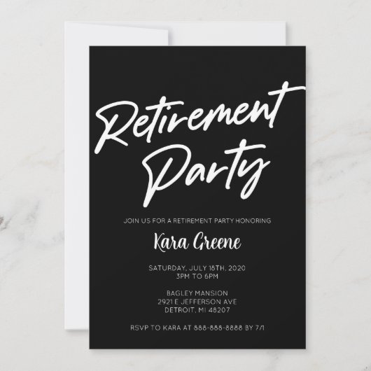 Minimale rusttijd zwart-wit kaart (Voorkant)