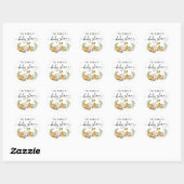 Minimale Safari Animals Baby shower Envelope Favor Ronde Sticker (Vel)