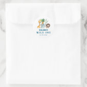 Minimale Safari Wild One Ronde Sticker (Tas)
