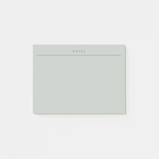 Minimale Sage Green Memo Planner Post-it Post-it® Notes (Voorkant)