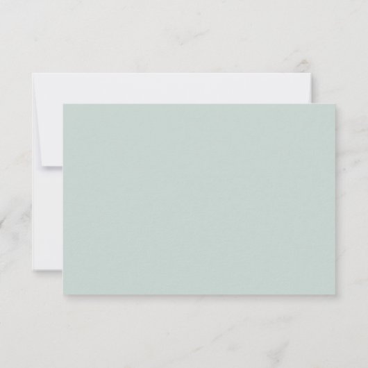 Minimale Sage Green Monogram Note Card Stationery Notitiekaartje (Achterkant)