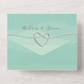 Minimale Sage Groene Bruiloft All In One Uitnodiging