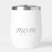 Minimale Sage Groene Script & Gouden Moeder Gevest (Voorkant)