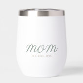 Minimale Sage Groene Script & Gouden Moeder Gevest (Achterkant)