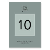 Minimale Sage Trouwtafel Nummers Kaart (Voorkant)