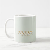 Minimale Sagegroene Script & Gouden Moeder Gevesti Koffiemok (Links)