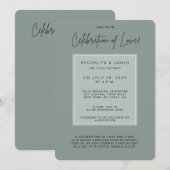 Minimale salie bruiloft viering van liefde kaart (Voorkant / Achterkant)