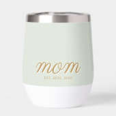 Minimale Salie Groen & Goud Script Moeder Opgerich (Achterkant)