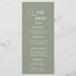 Minimale salie groen op een dag weg repetitie dine menu