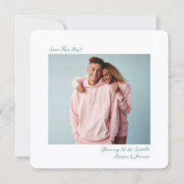 minimale salie groene Insta Film Foto Huwelijk  Save The Date