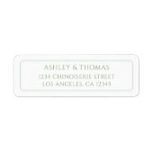 Minimale salieblauwe retouradres etiket (Voorkant)