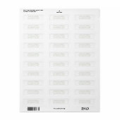 Minimale salieblauwe retouradres etiket (Full Sheet)