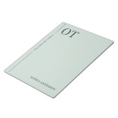Minimale Saliegroene Aangepaste OT Ergotherapie Notitieblok (Schuin)