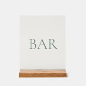 Minimale saliegroene bar acryl bord (Voorkant)