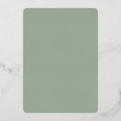 Minimale saliegroene huwelijks tafelnummers (Achterkant)