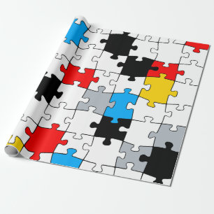 Minimale samenstelling Stijl Puzzle-kleur Cadeaupapier