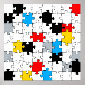 Minimale samenstelling Stijl Puzzle-kleur Poster (Voorkant)