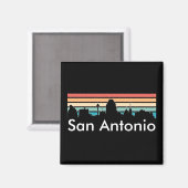 Minimale San Antonio  Sunset Skyline Magneet (Voorkant / Achterkant)