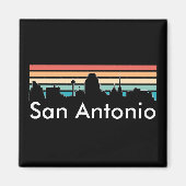 Minimale San Antonio  Sunset Skyline Magneet (Voorkant)
