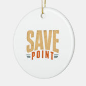 Minimale Save Point Gamer Keramisch Ornament (Links)