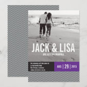 Minimale Save the Date-aankondigingen | Trouwen Kaart (Voorkant / Achterkant)