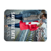 Minimale Save the Date eenvoudige trouwfoto Magneet (Horizontaal)