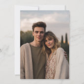 Minimale Save the Date Groene Krans Aankondiging (Achterkant)