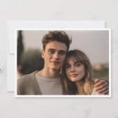 Minimale Save the Date Groene Krans Aankondiging (Achterkant)