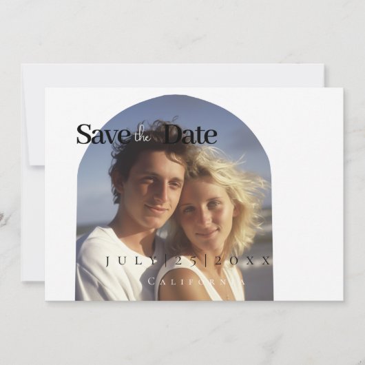 Minimale Save The Date Kaart (Voorkant)