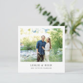 Minimale Save the Date Kaart (Staand voorkant)