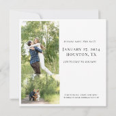 Minimale Save the Date Kaart (Achterkant)