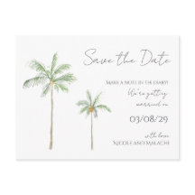 Minimale Save the Date-palmboom ansichtkaart