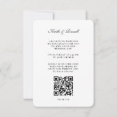 Minimale Save the Date Peach Wedding Website Kaart (Achterkant)