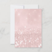 Minimale Save The Date Roze Roze Goud Glitter (Achterkant)