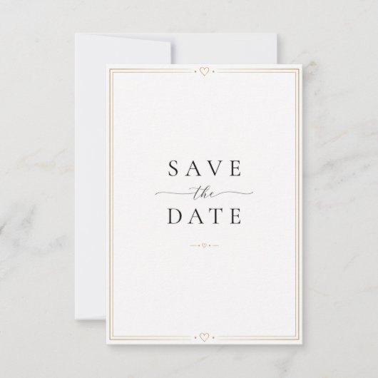 Minimale Save the Date Trouwkaart | Elegante Moder (Voorkant)
