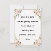 Minimale Save the Date Trouwkaart | Elegante Moder (Achterkant)