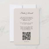 Minimale Save the Date Wedding Sand Kaart (Achterkant)