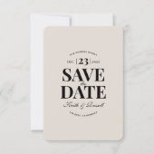 Minimale Save the Date Wedding Sand Kaart (Voorkant)