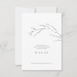 Minimale Save the Date Wijzig de Datum Trouwkaart