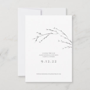 Minimale Save the Date Wijzig de Datum Trouwkaart