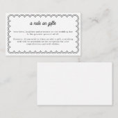 Minimale scalloped border note op cadeaukaart informatiekaartje (Voorkant / Achterkant)
