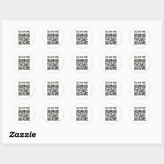 Minimale scan me QR-code sticker (Vel)