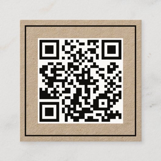 Minimale scanbare QR Vierkante Visitekaartje (Voorkant)