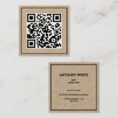 Minimale scanbare QR Vierkante Visitekaartje (Voorkant / Achterkant)