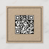 🗂️ minimale scancode QR Vierkante Visitekaartje (Voorkant)